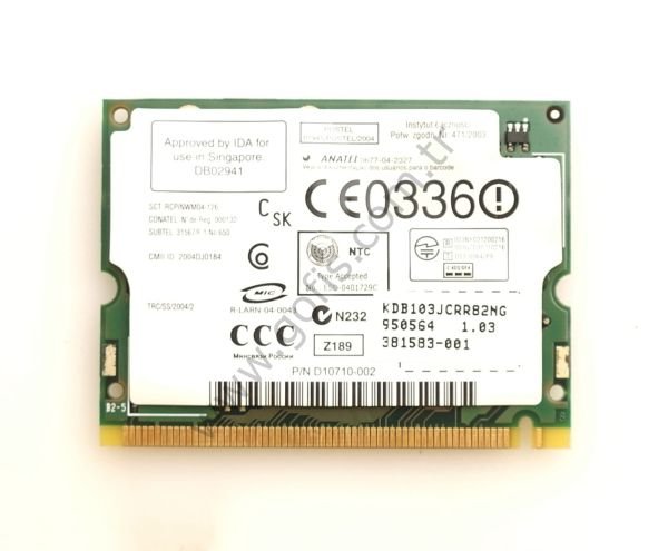 HP COMPAQ DV4000 NC6220 NX6110 NX8220 WİRELESS KART WM3B2200BG 381583-001 350057-002 359107-001 WİFİ CARD