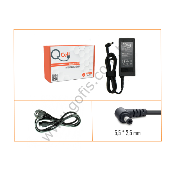 19V 3.42A 65W STANDART ADAPTÖR 5.5 x 2.5MM