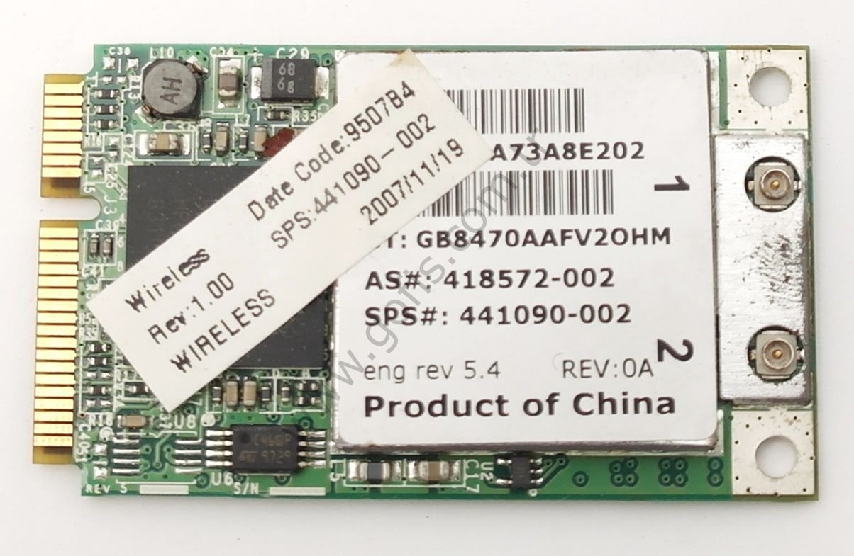 HP COMPAQ 6720S WİRELESS KART 418572-002 441090-002 200-115822-0000G-P1 WİFİ CARD