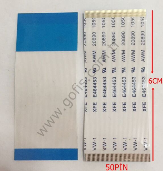 XFE E464453 AWM 20890 105C VW-1 FLEX KABLO 50 PİN 6CM FLEX CABLE