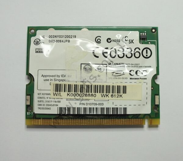TOSHİBA M60-183 WİRELESS KART D03-0064JPB G86C0000X711 WİFİ CARD
