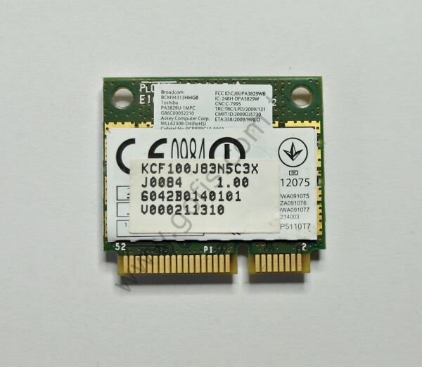TOSHİBA SATELLİTE L653-14 WİRELESS KART G86C00052210 6042B0140101 WİFİ CARD