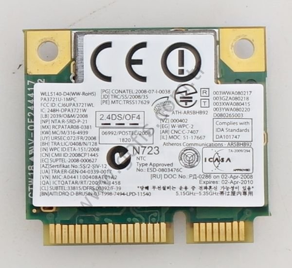 TOSHİBA TECRA A11-13G WİRELESS KART G86C0003M710 WLL5140-D4 WİFİ CARD