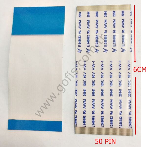 HF E248682 AWM 20941 105C 90V VW-1 FLEX KABLO 50 PİN 6CM FLEX CABLE