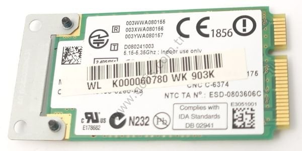 TOSHİBA QOSMİO F50 WİRELESS KART E47051-005 K000060780 PA3655U-1MPC G86C0003FF10 512AN_MMW WİFİ CARD