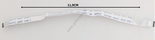 ZGT505R FLEX KABLO 5MM 11,9CM 4 PİN FLEX CABLE