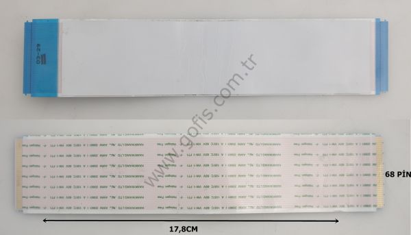 HANKWANG LTD AWM 20861 A 105C 60V VW-1 FT1 -F- HALOGEN FREE FLEX KABLO 17,8CM 68 PİN FLEX CABLE