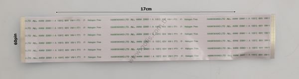 HANKWANG LTD AWM 20861 A 105C 60V VW-1 FT1 HALOGEN FREE FLEX KABLO 17CM 60 PİN FLEX CABLE