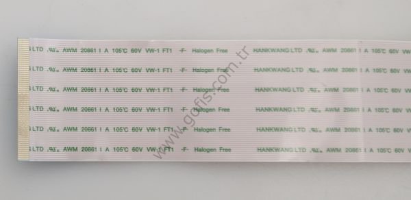 HANKWANG LTD AWM 20861 A 105C 60V VW-1 FT1 HALOGEN FREE FLEX KABLO 17CM 60 PİN FLEX CABLE