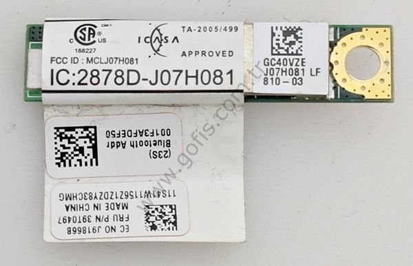 LENOVO THİNKPAD T61 BLUETOOTH BOARD 2878D-J07H081 39T0497 J91866B