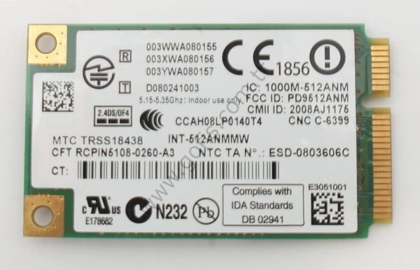 INTEL WIFI LINK 512AN_MMW 480985-001 E14718-014 PD9512ANM D080241003 WİRELESS KART