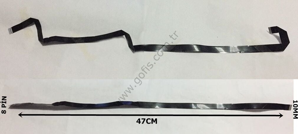 E350098 AWM 2643 VW-1 300V 105C A FT17FT2 -F- HALOGEN FREE FLEX KABLO 10MM 47CM 8 PİN FLEX CABLE