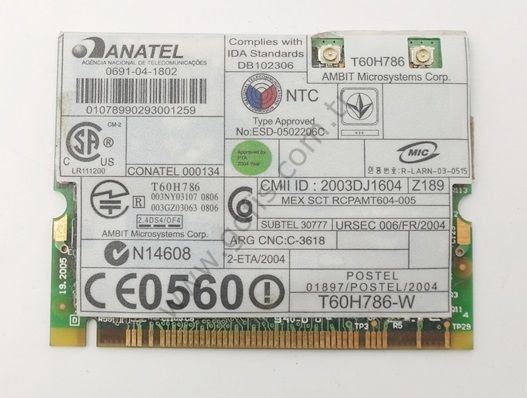 LENOVO Z546 WİRELESS KART 39T0386 T60H786.13 T60H786-W WİFİ CARD
