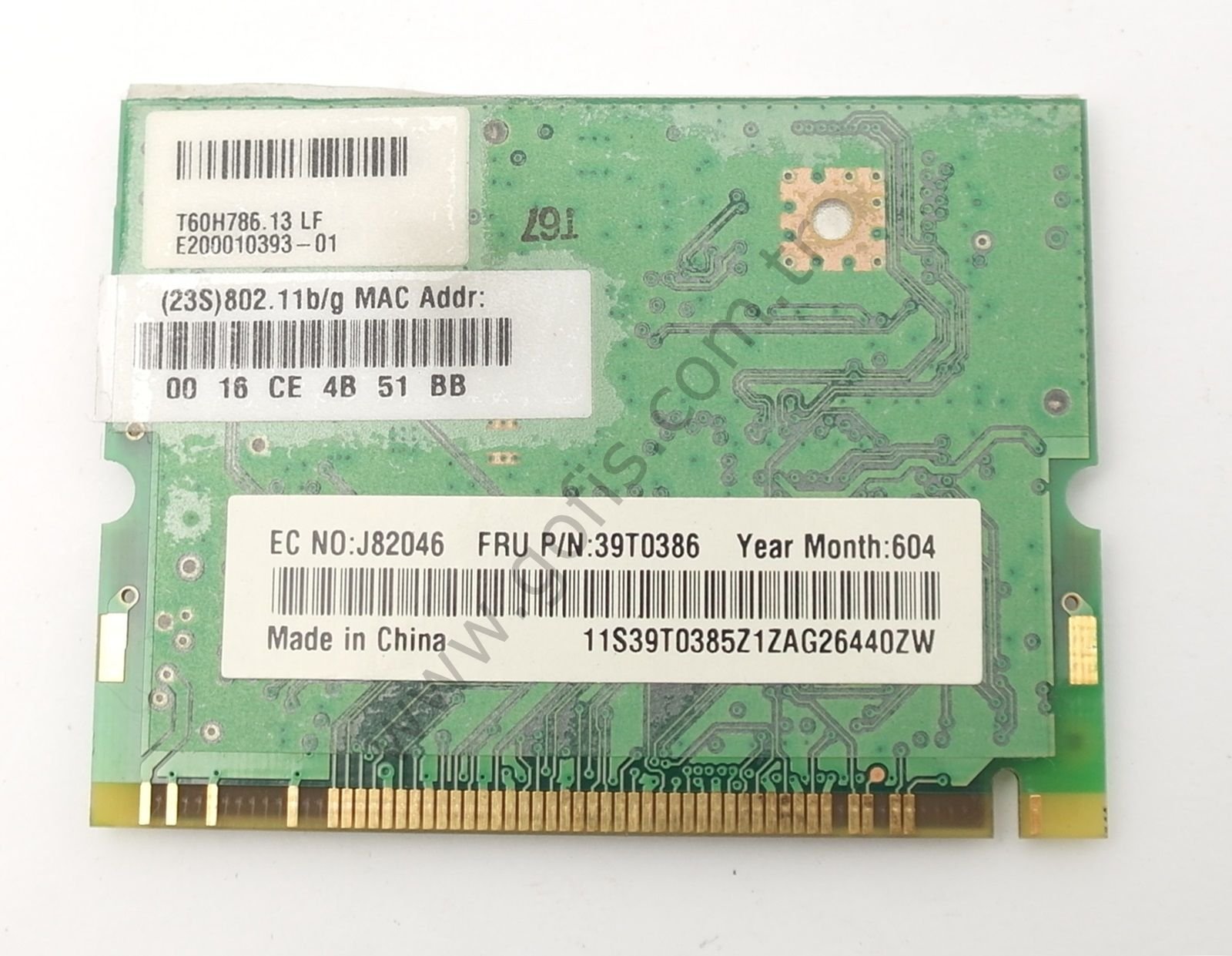 LENOVO Z546 WİRELESS KART 39T0386 T60H786.13 T60H786-W WİFİ CARD