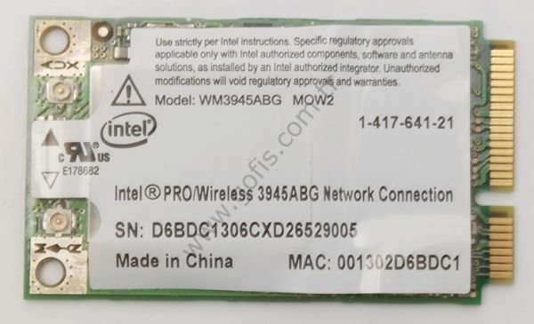 SONY VAİO VGN-FE WİRELESS KART WM3945ABG 1-417-641-21 0151-06-2198 WİFİ CARD