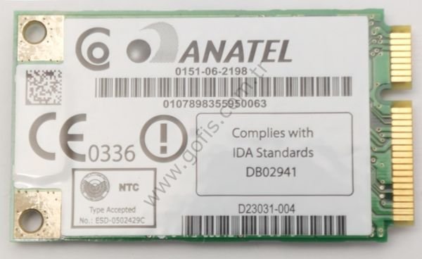 SONY VAİO VGN-FE WİRELESS KART WM3945ABG 1-417-641-21 0151-06-2198 WİFİ CARD