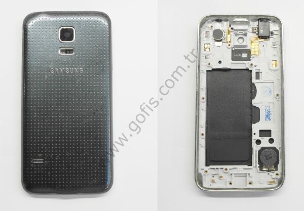 SAMSUNG GALAXY G800 S5 MİNİ ARKA PİL KAPAK + ORTA KASA %100 ORİJİNAL