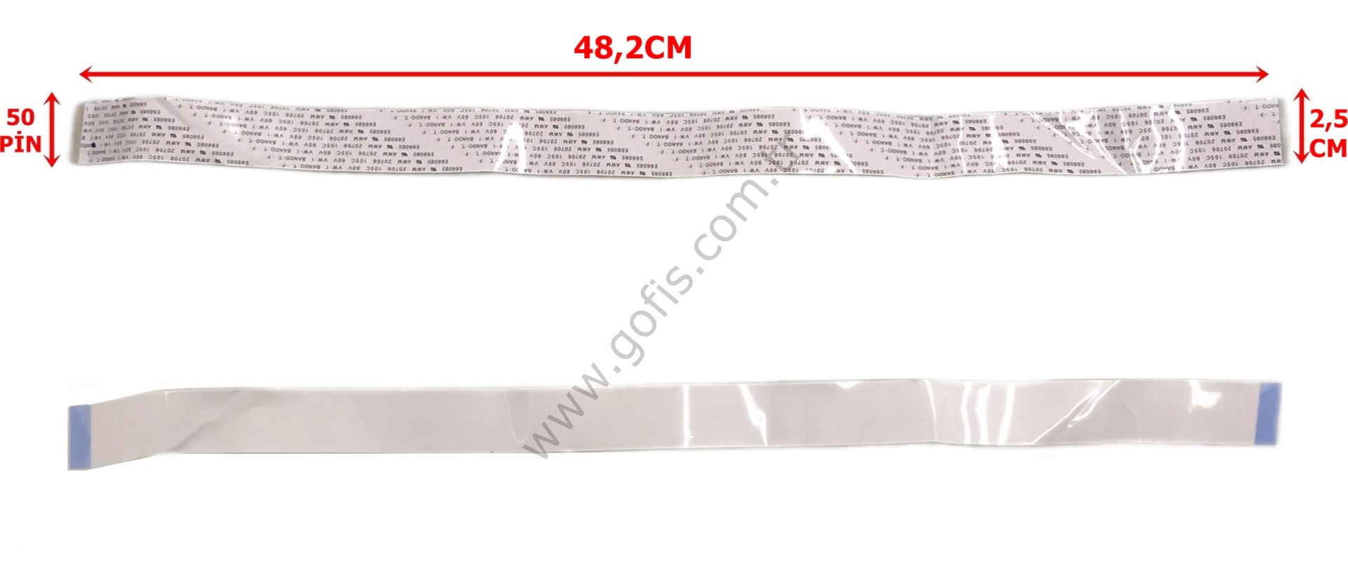 E66085 AWM 20706 105C 60V VW-1 BANDO-T. -F- FLEX KABLO 2,5CM 48,2CM 50 PİN FLEX CABLE