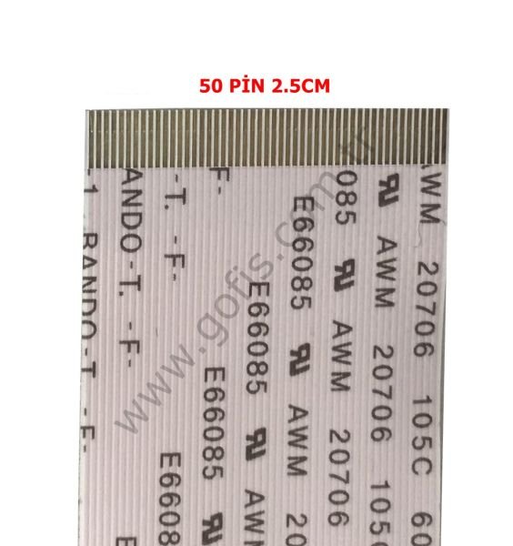 E66085 AWM 20706 105C 60V VW-1 BANDO-T. -F- FLEX KABLO 2,5CM 48,2CM 50 PİN FLEX CABLE