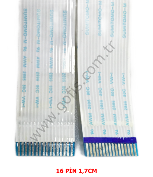 SUMITOMO -M AWM 2896 80C VW-1 FLEX KABLO 1,7CM 53,6CM 16 PİN FLEX CABLE