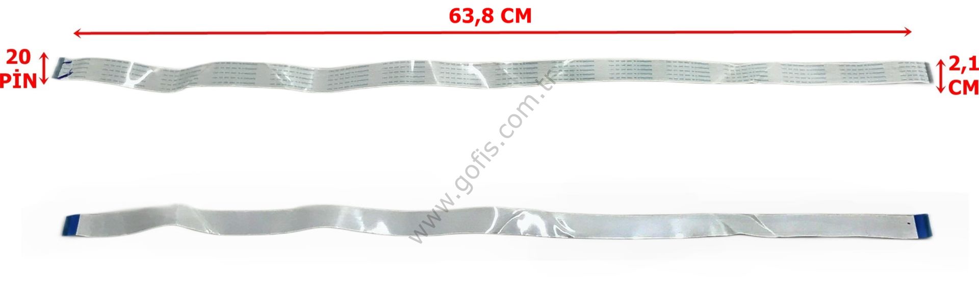 SUMITOMO -M AWM 2896 80C VW-1 FLEX KABLO 2,1CM 63,8CM 20 PİN FLEX CABLE