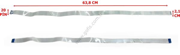 SUMITOMO -M AWM 2896 80C VW-1 FLEX KABLO 2,1CM 63,8CM 20 PİN FLEX CABLE