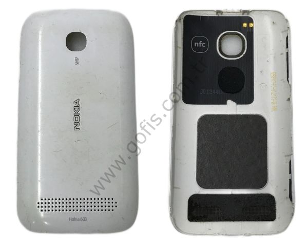 NOKIA 603 ARKA PİL KAPAK PLASTİK BEYAZ