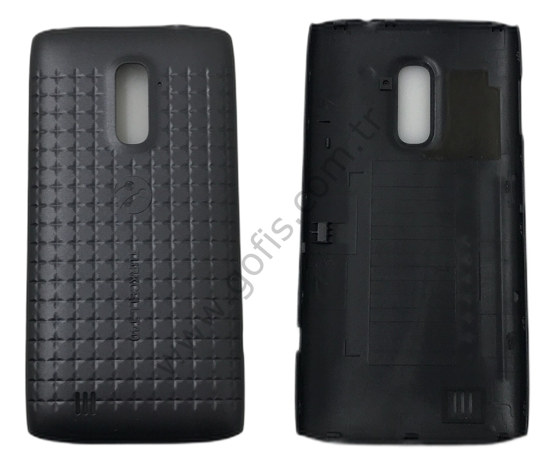 TURKCELL T40 ARKA PİL KAPAK PLASTİK SİYAH DESENLİ