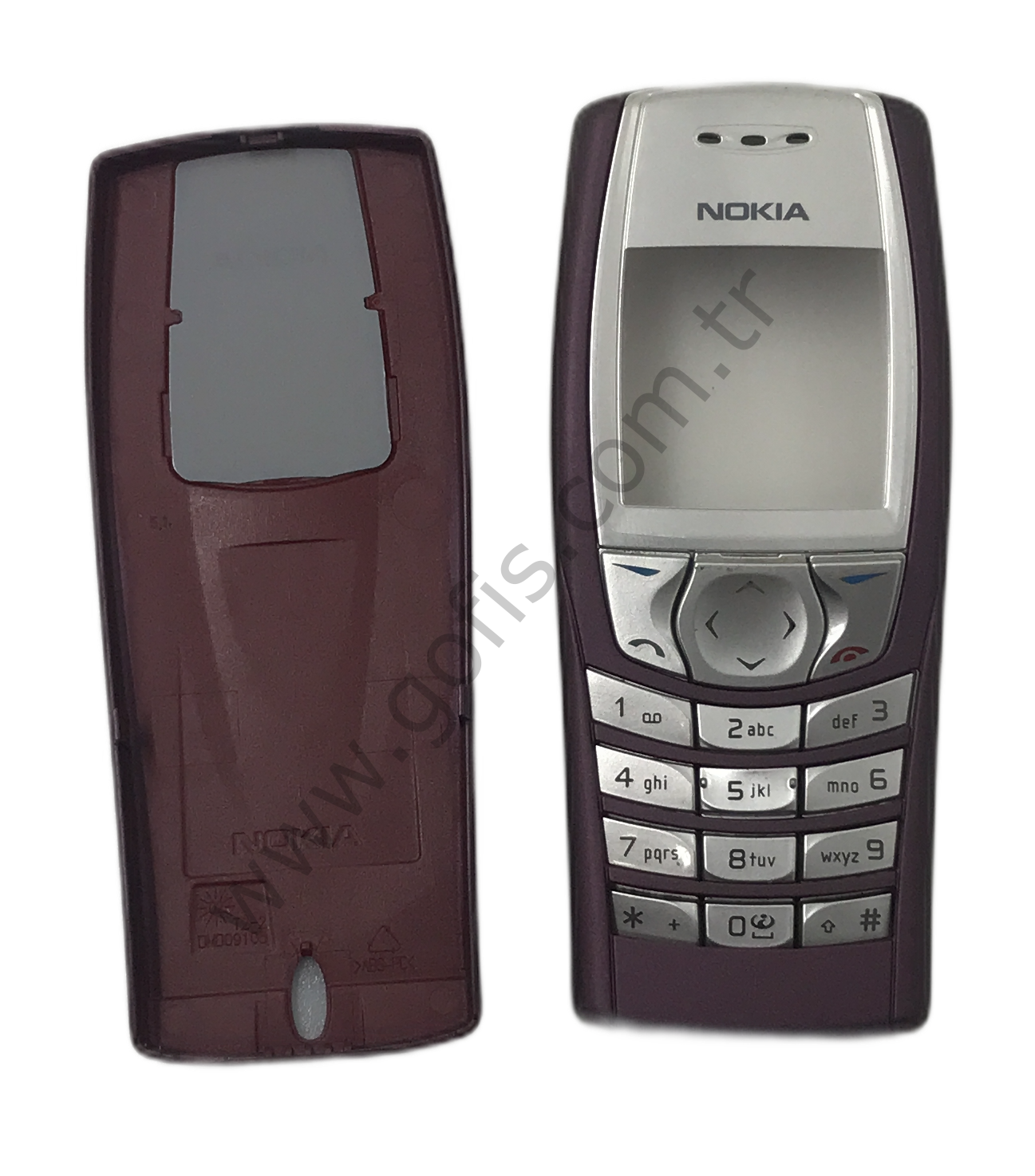NOKİA 6610 ÖN ARKA KAPAK VE TUŞ TAKIMI PLASTİK BORDO