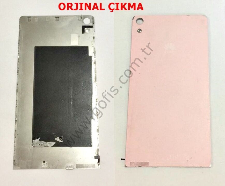 HUAWEI ASCEND P6 ARKA PİL KAPAK METAL PEMBE P6-U06 %100 ORİJİNAL