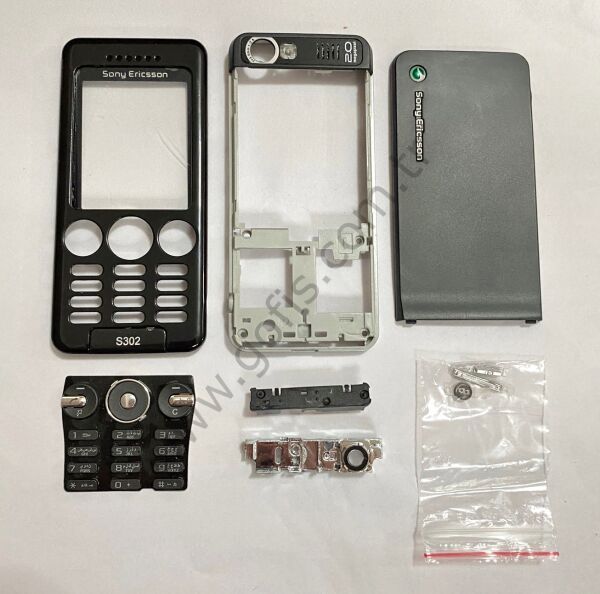 SONY ERİCSSON S302  ÖN ARKA KAPAK VE TUŞ TAKIMI PLASTİK SİYAH