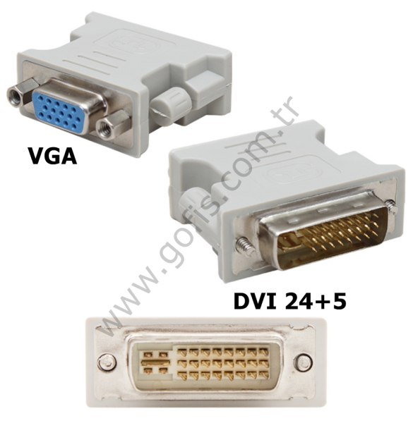 DVI TO VGA  DÖNÜŞTÜRÜCÜ 24+5 - 12+5 - 6+5