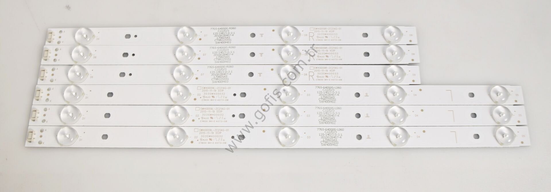 ARÇELİK A40L 5741 4B LED BAR SW40D09L-ZC21AG-01 SW40D09R-ZC21AG-01 303SW400033 303SW400032 PANEL LEDLERİ
