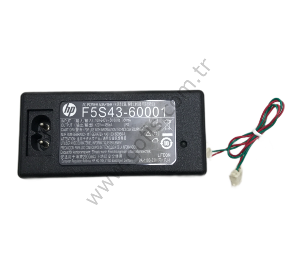 HP DESKJET 1110 1112 1115 3830 3832 3833 2130 2600 3630 3635 3700 3830 3755 ADAPTÖR F5S43-60001 +22V 455mA