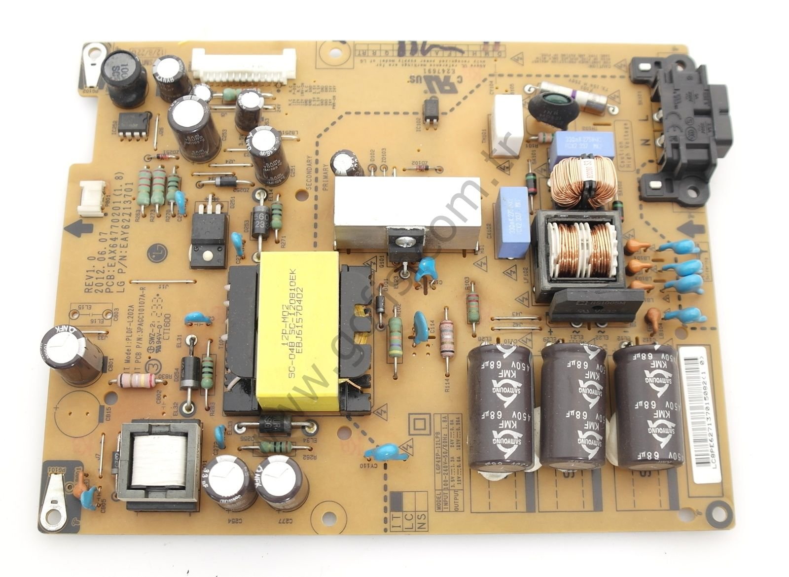 LG 42LS3450 POWER BOARD 3PAGC10107A-R LGP42P-12LPB PLDF-L202A EAX64770201 (1.8) EAY62713701 BESLEME KARTI