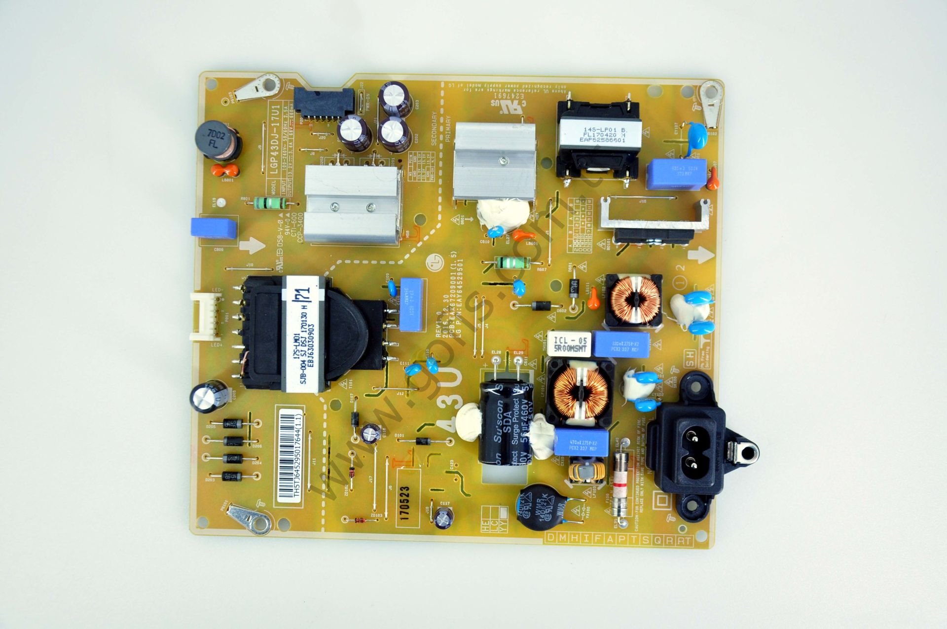 LG 43UK6470PLC POWER BOARD EAY64529501 EAX67209001 LGP43DJ-17U1 BESLEME KARTI