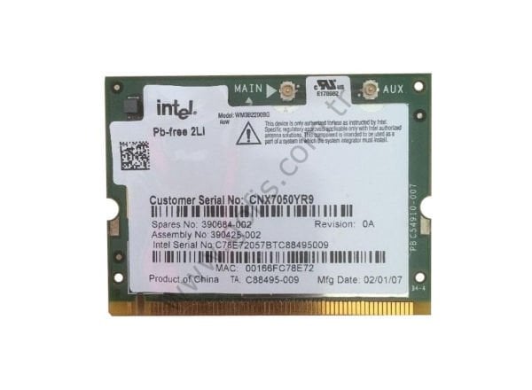 HP COMPAQ NC6120 NC6220 NX6110 WİRELESS KART 381583-001 390425-002 390684-002 WİFİ CARD