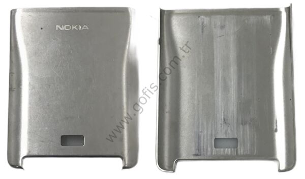 NOKİA E61İ ARKA PİL KAPAK METAL GÜMÜŞ