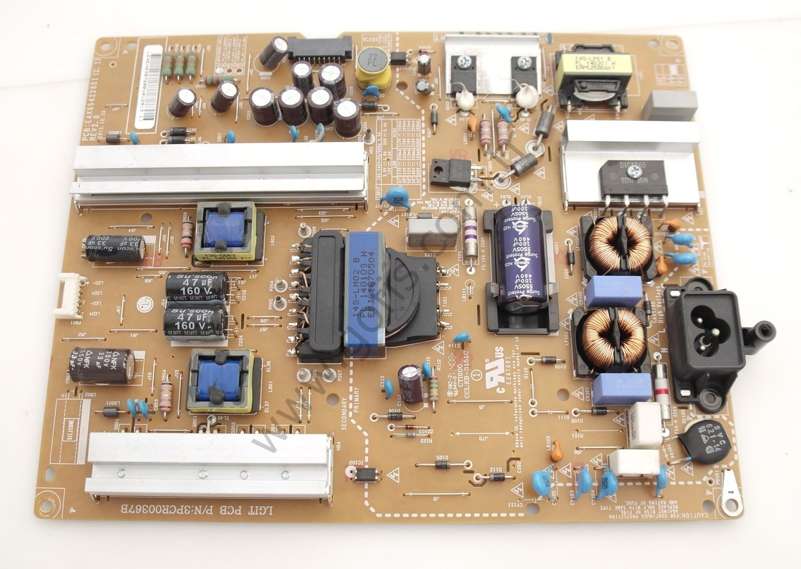 LG 55LB582V, LG 55LB620V, LG 55LB652V, LG 49LB620V, LG 50LB580V POWER BOARD EAX65423801 (2.1) REV2.0 LGP474950-14PL2 BESLEME KARTI