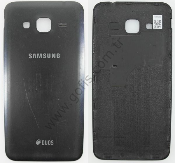 SAMSUNG GALAXY J3 2016 DUOS ARKA PİL KAPAK J320DS(DB) PLASTİK SİYAH %100 ORİJİNAL