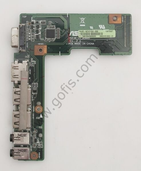 ASUS A52 A52J K52 K52J VGA/HDMI/AUDİO/USB PORT BOARD K52JR_IO_BOARD 60-NZII01000-B02 69N0IHB10B02-01