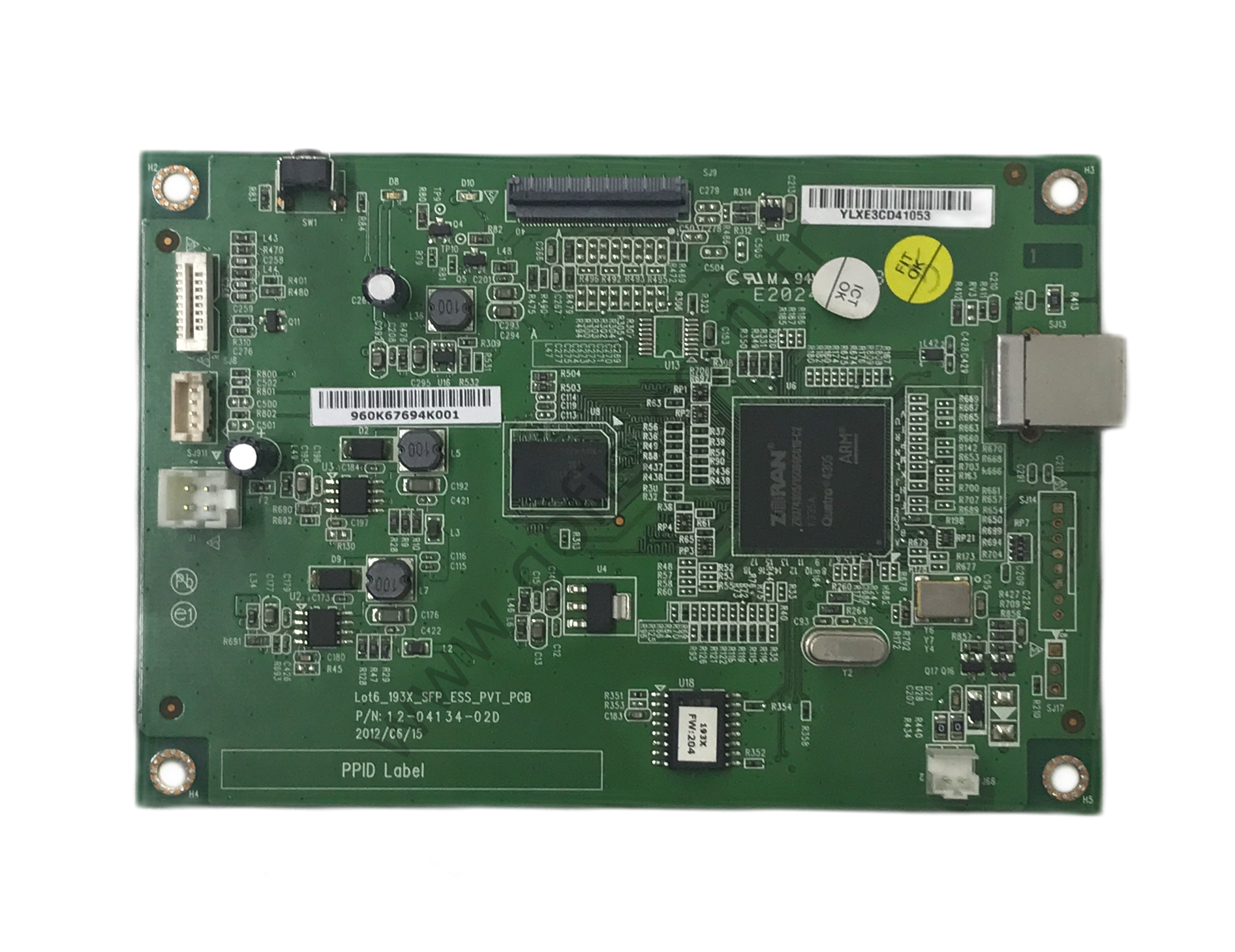 XEROX PHASER 3010 3040 ANAKART 960K67694K001 12-04134-02D FORMATTER BOARD