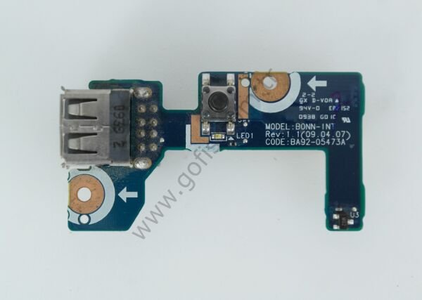 SAMSUNG R518 R522 R520 USB PORT BOARD/ON OFF BOARD BA92-05473A