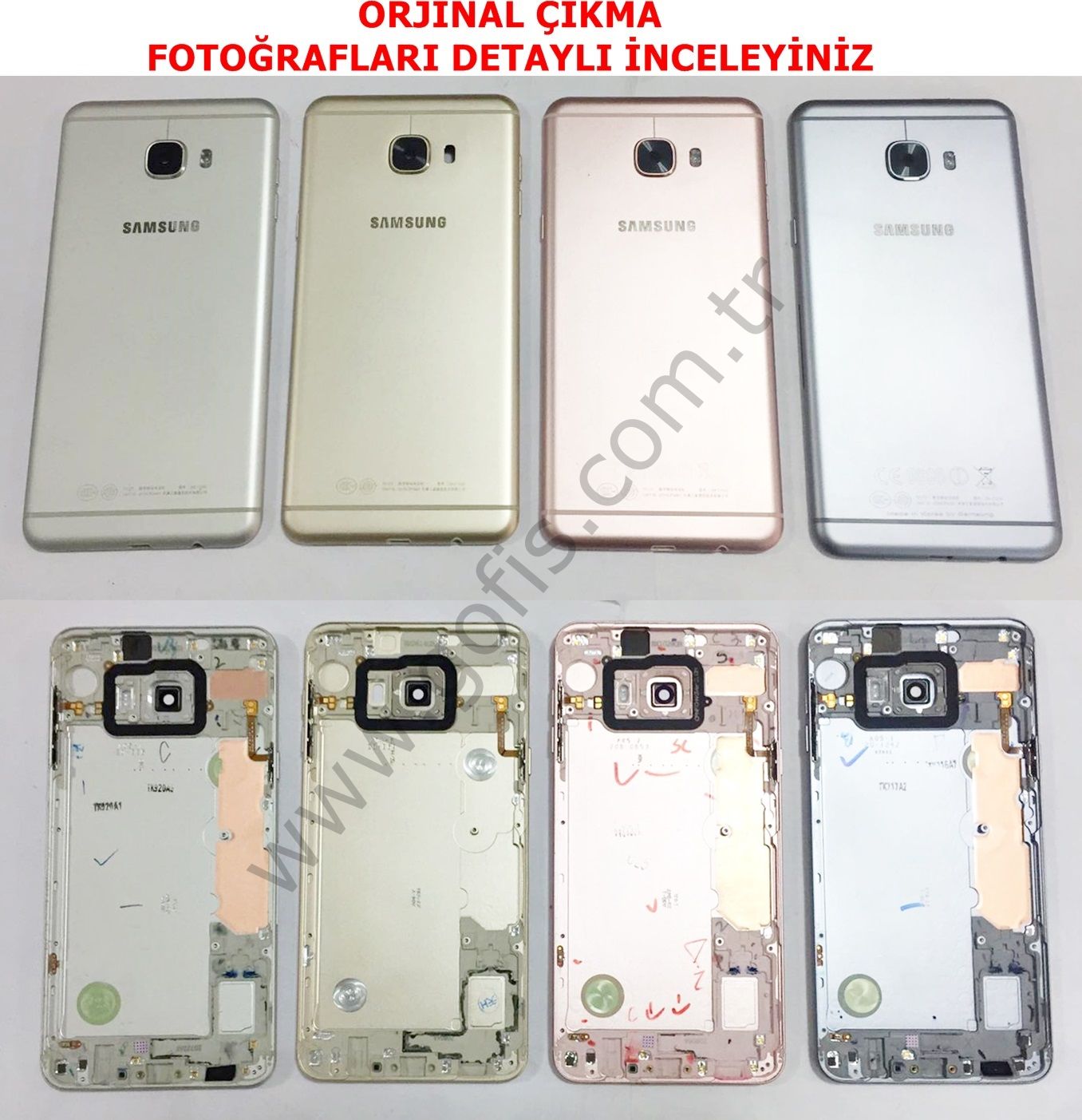 SAMSUNG GALAXY C7 C7000 KASA KAPAK +KAMERA LENS CAMI SM-C7000 %100 ORİJİNAL