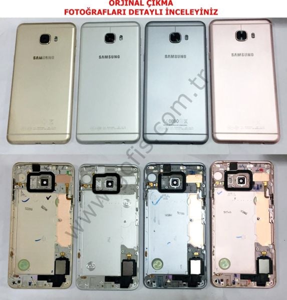 SAMSUNG GALAXY C7 C7000 KASA KAPAK +BUZZER +KAMERA LENS CAMI SM-C7000 %100 ORİJİNAL
