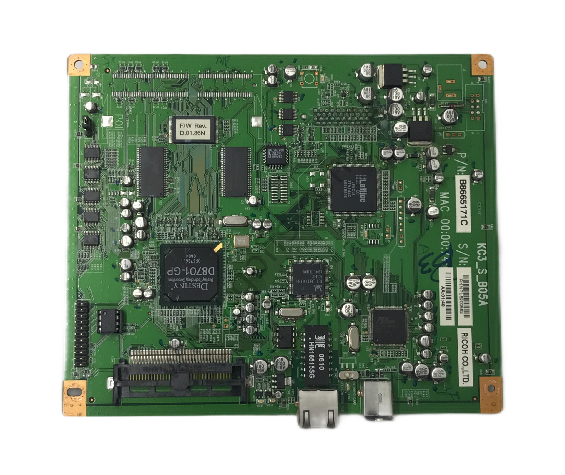 RİCOH AFİCİO MP2000 FORMATTER BOARD B8665171C KC3_S_B05A