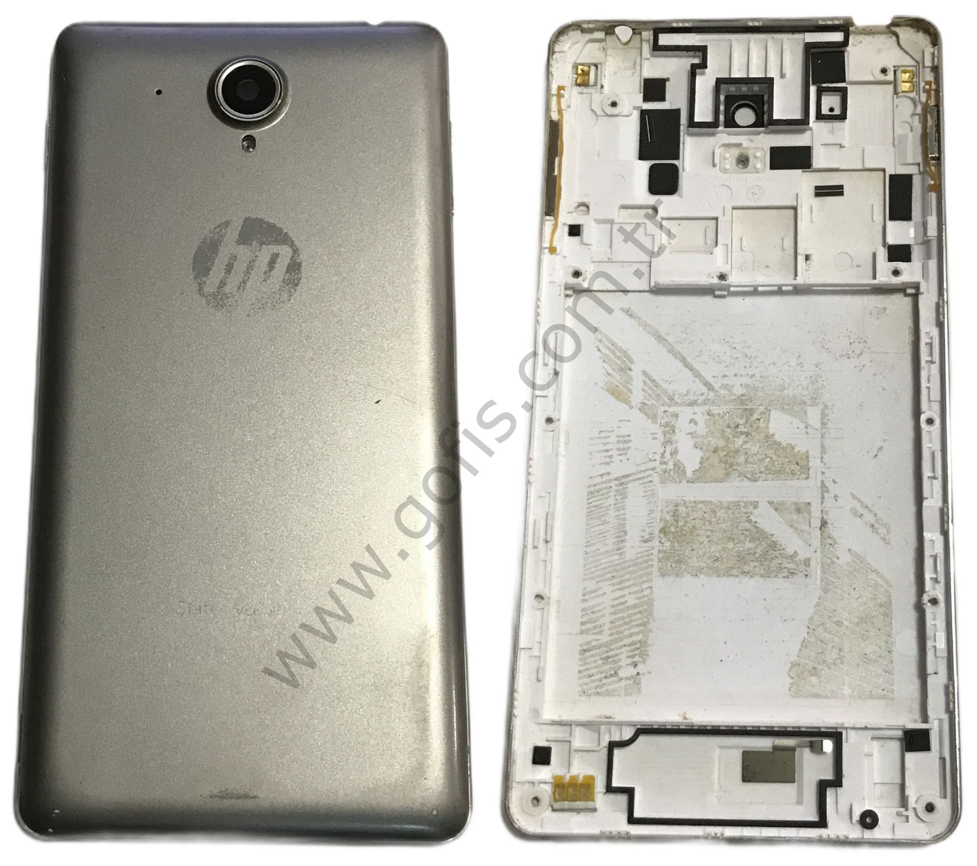 HP SLATE 6 VOICE TAB ARKA PİL KAPAK +ORTA ÇITA PLASTİK GRİ %100 ORİJİNAL