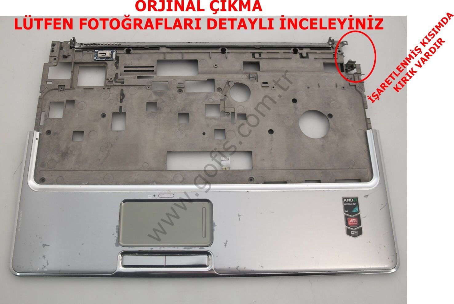 HP PAVİLİON DV7 ÜST KASA 480465-001 AP03W000M00 KLAVYE KASASI