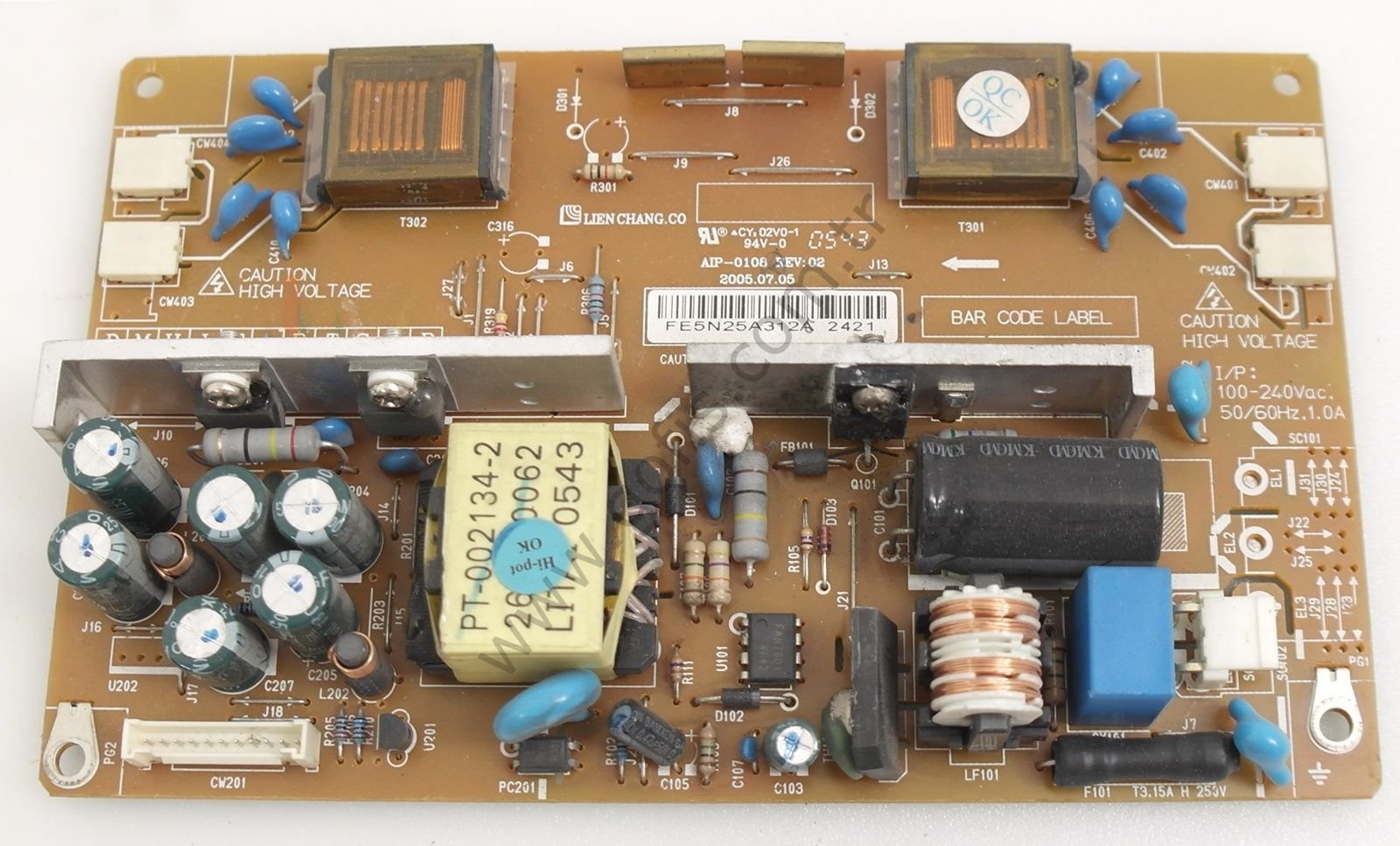 LG L1750 L1950SQ L1715S L1717S POWER BOARD AIP-0108 BESLEME KARTI
