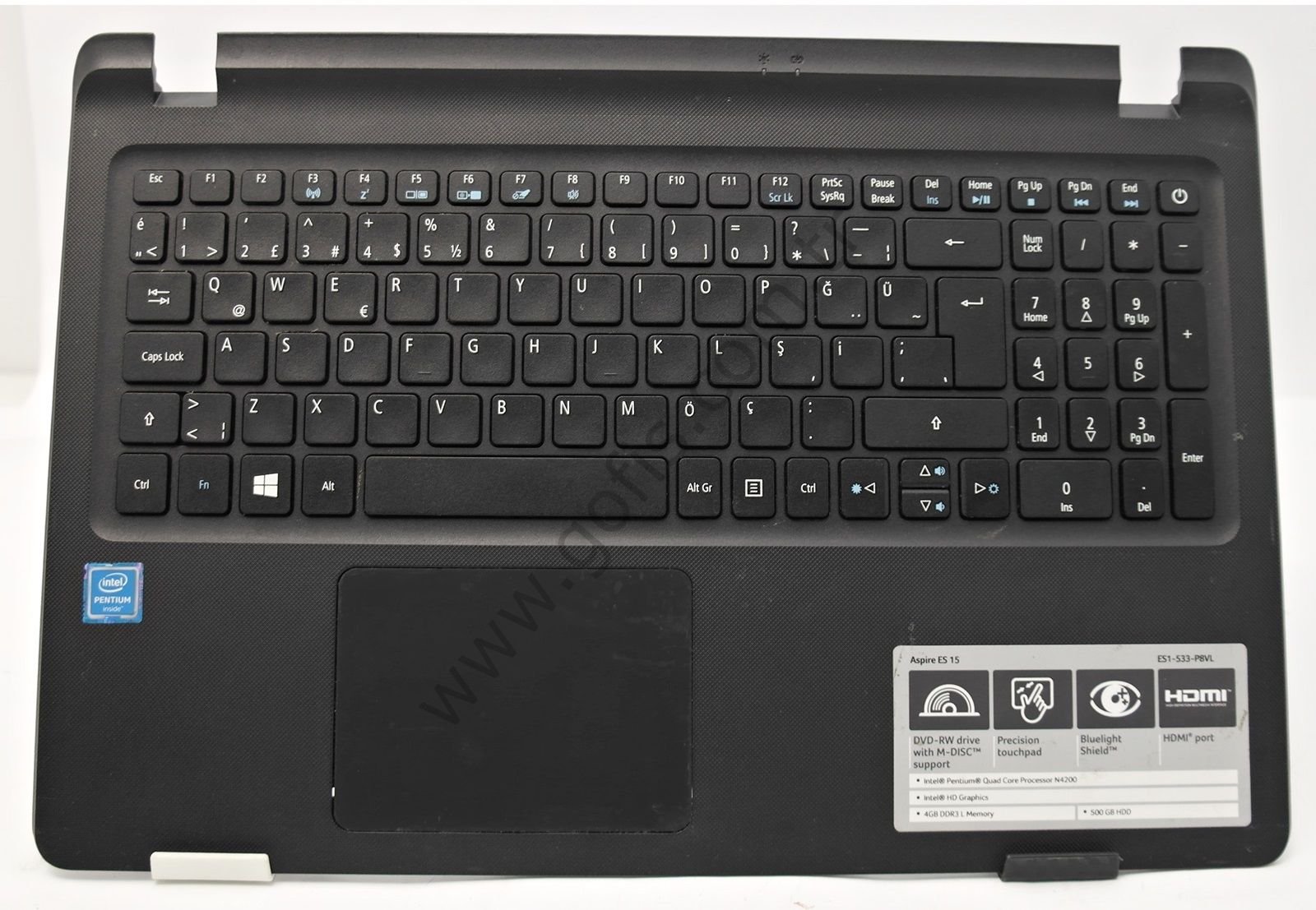 ACER ASPİRE ES 15 ES1-533 ÜST KASA KLAVYE AP1NX000400 KLAVYE KASASI